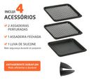 Fritadeira Air Fryer Forno Digital Mondial 12L Afon-12l-gi 2000w - Preto/Inox