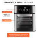 Fritadeira Air Fryer Forno Digital Mondial 12L Afon-12l-gi 2000w - Preto/Inox
